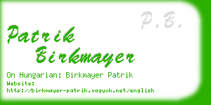 patrik birkmayer business card